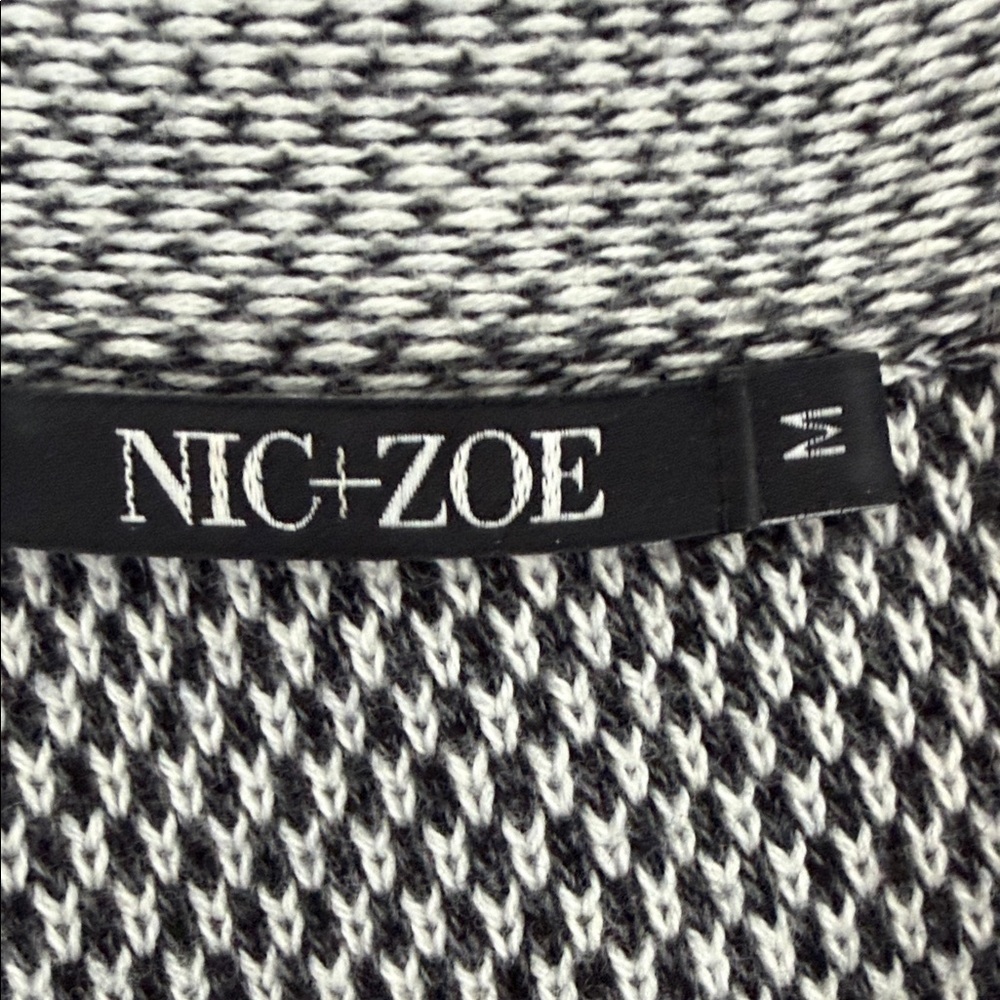 NIC+ ZOE Women's Gray Knit cardigan sweater size Medium - Picture 10 of 11